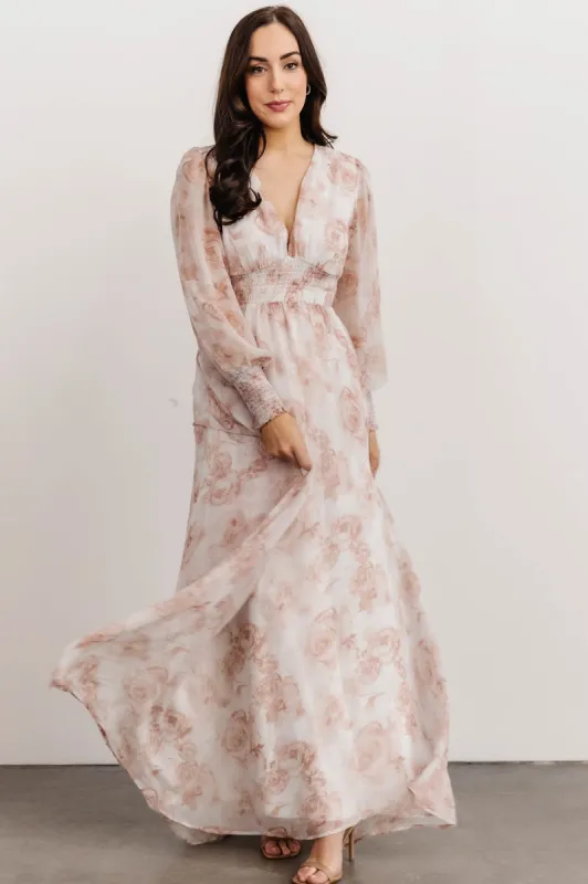 Olivia Maxi Dress | Pink Floral sold by Baltic Born