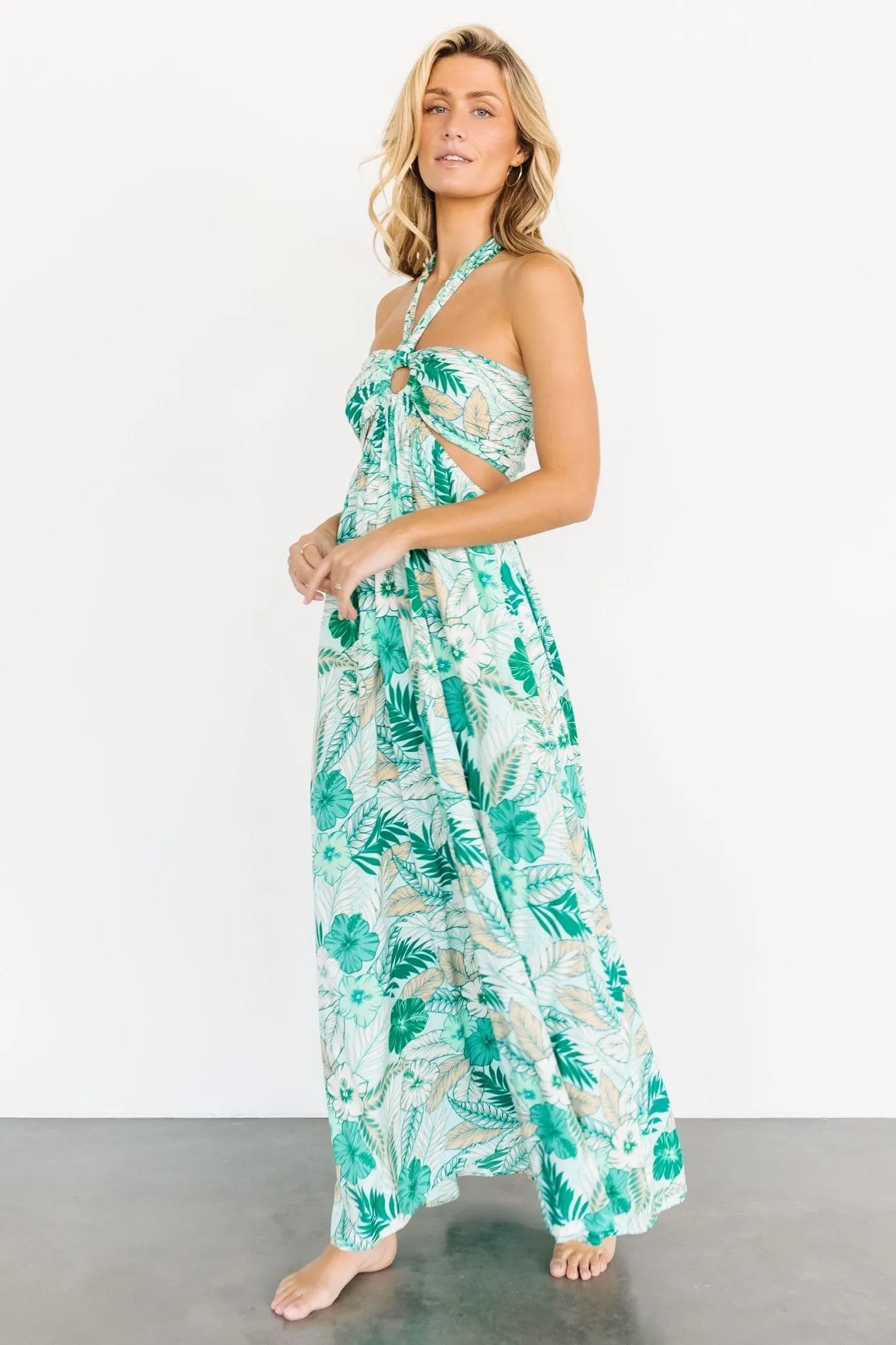 Wylde Cut Out Maxi Dress | Green Multi sold by Baltic Born product image thumbnail 3