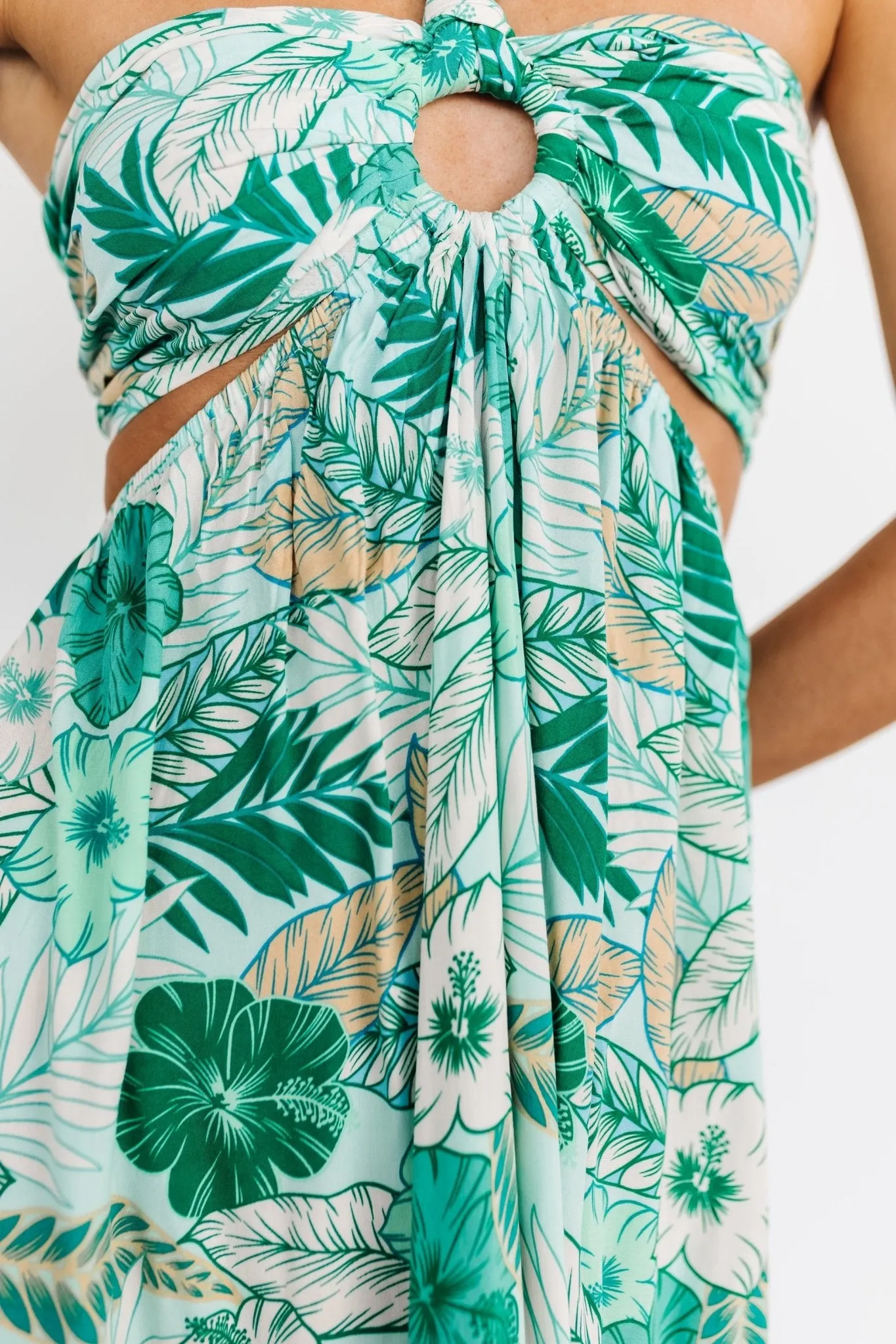 Wylde Cut Out Maxi Dress | Green Multi sold by Baltic Born product image thumbnail 4