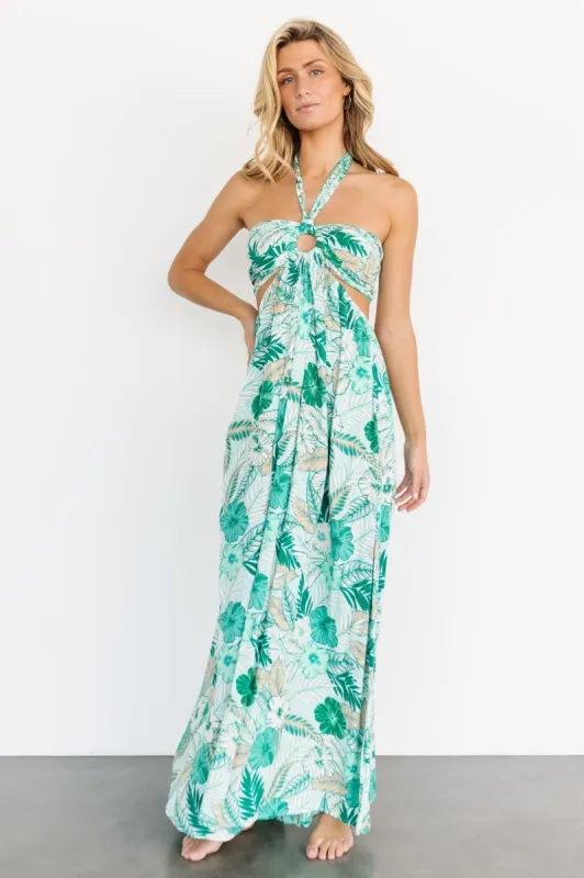 Wylde Cut Out Maxi Dress | Green Multi sold by Baltic Born