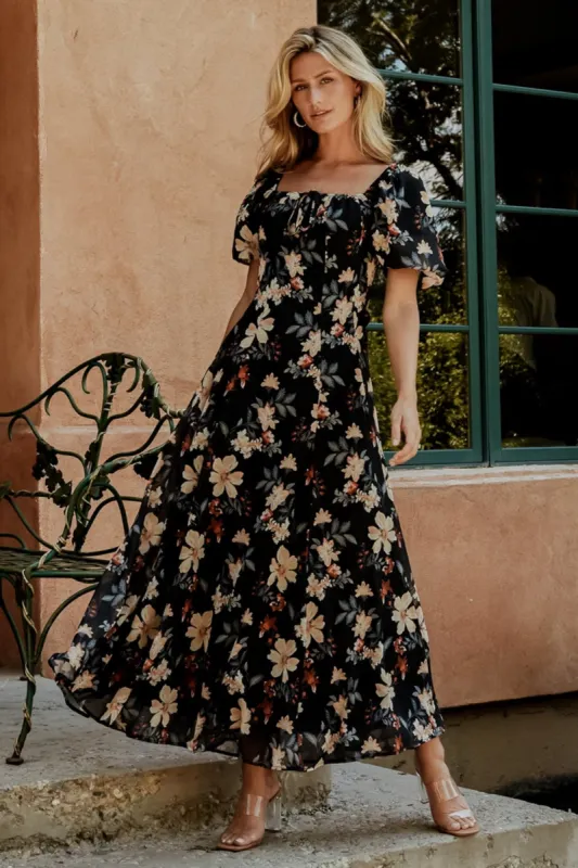 Raelynn Maxi Dress | Black Floral sold by Baltic Born