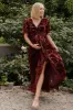 Uma Velvet Maxi Dress | Copper Floral sold by Baltic Born