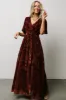 Uma Velvet Maxi Dress | Copper Floral sold by Baltic Born