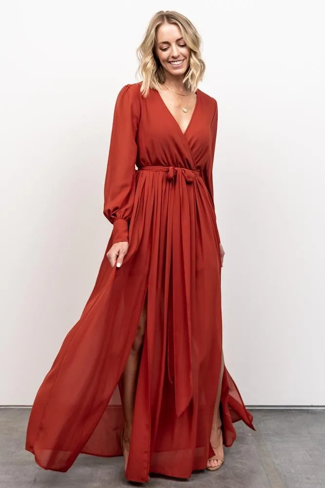 Celine Maxi Dress | Rust sold by Baltic Born
