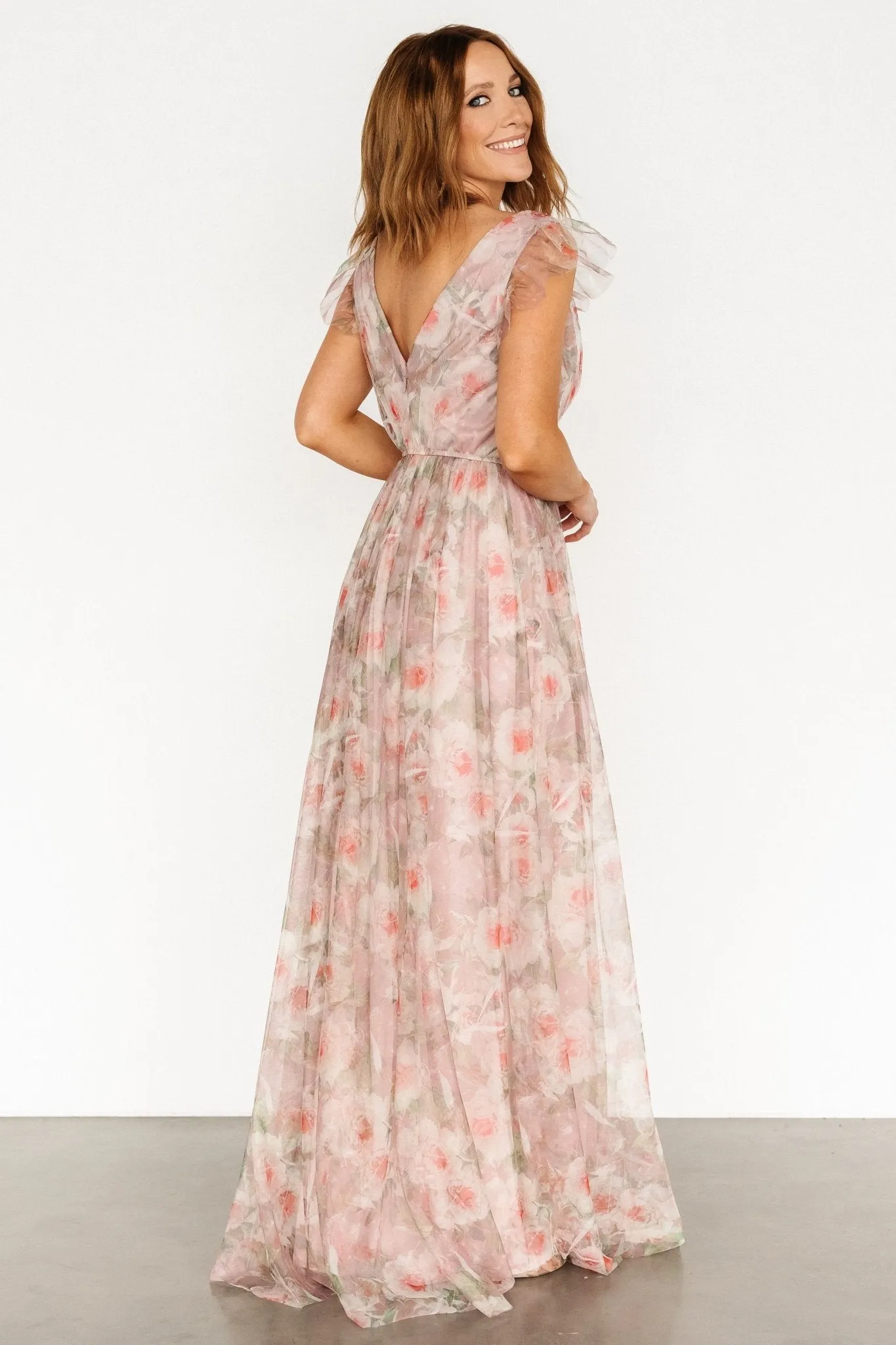Carmine Maxi Dress | Mauve Floral sold by Baltic Born product image thumbnail 3