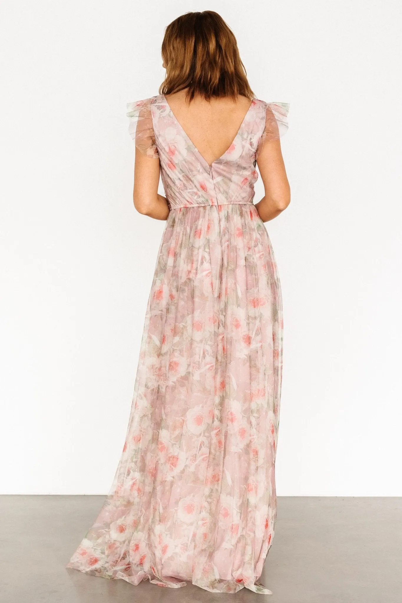 Carmine Maxi Dress | Mauve Floral sold by Baltic Born product image thumbnail 5