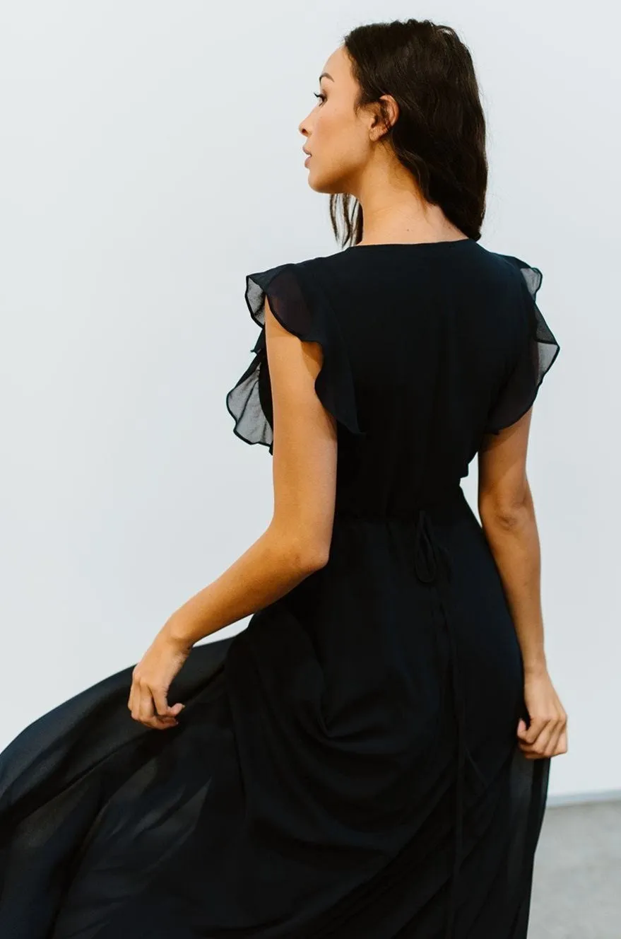 Saya Wrap Maxi Dress | Navy sold by Baltic Born product image thumbnail 3