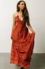 Augusta Halter Neck Maxi Dress | Terracotta sold by Baltic Born