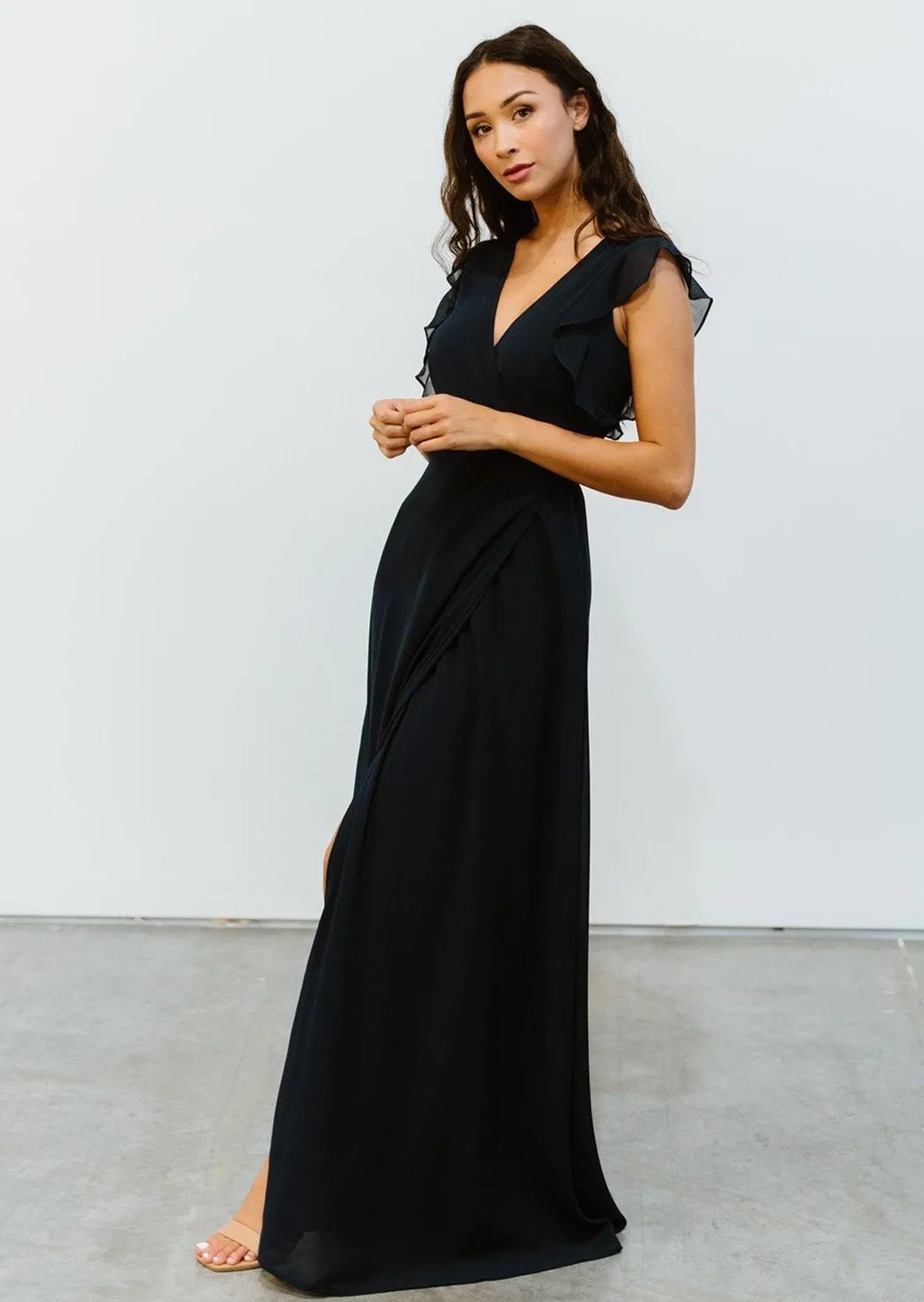 Saya Wrap Maxi Dress | Navy sold by Baltic Born product image thumbnail 5