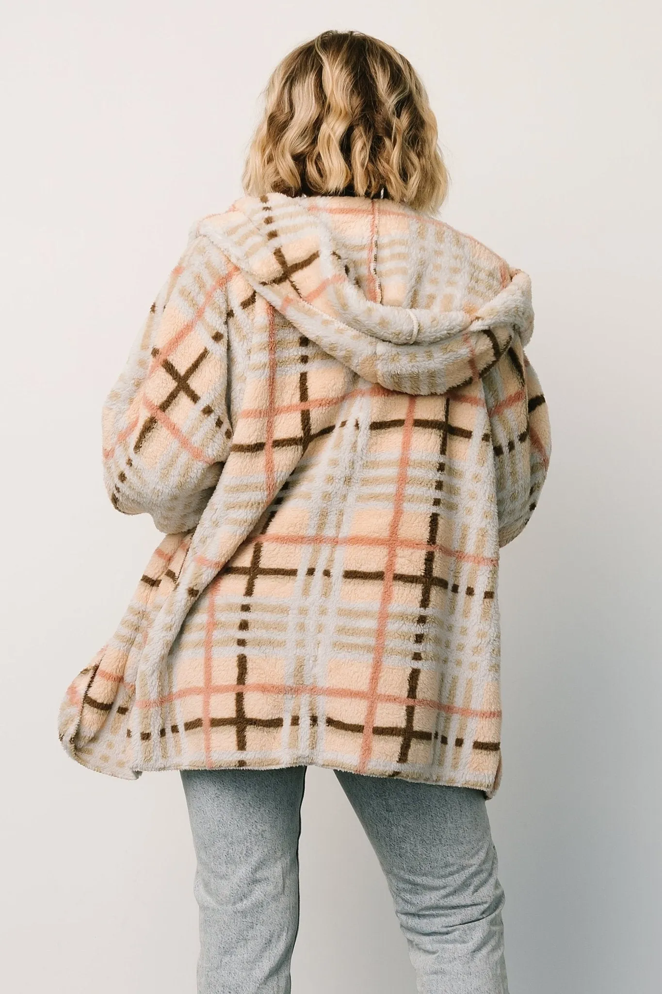 Brody Plaid Teddy Jacket | Cream Multi sold by Baltic Born product image thumbnail 3