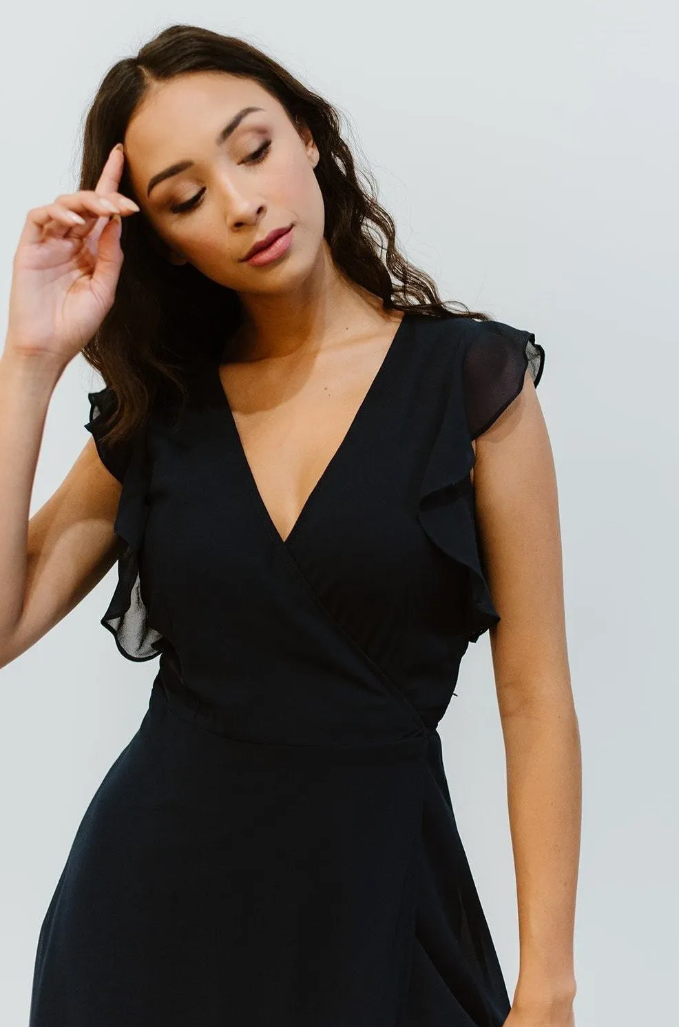 Saya Wrap Maxi Dress | Navy sold by Baltic Born product image thumbnail 4