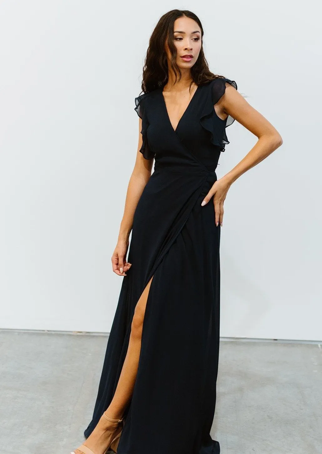 Saya Wrap Maxi Dress | Navy sold by Baltic Born product image thumbnail 2