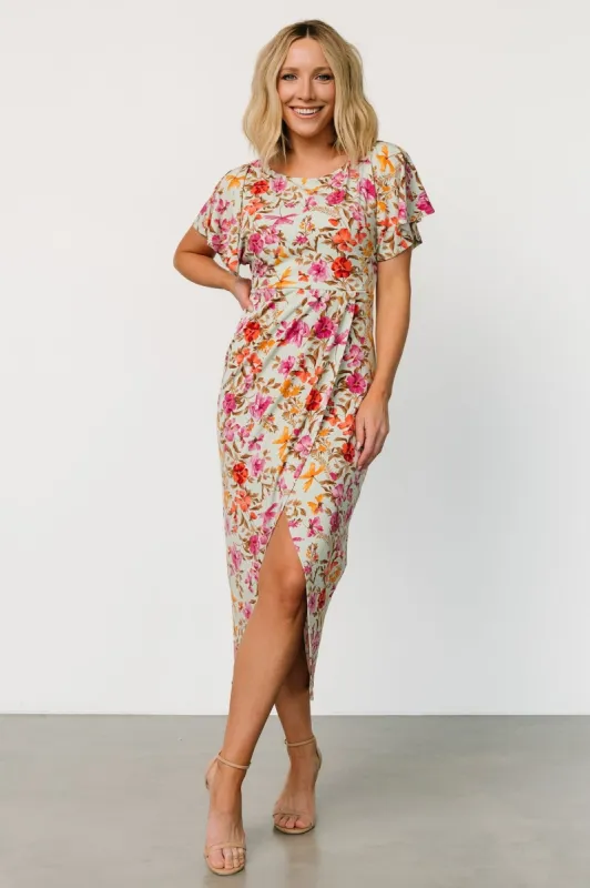 Bloomfield Midi Dress | Sage Floral sold by Baltic Born