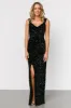 Marilyn Sequin Maxi Gown | Black sold by Baltic Born