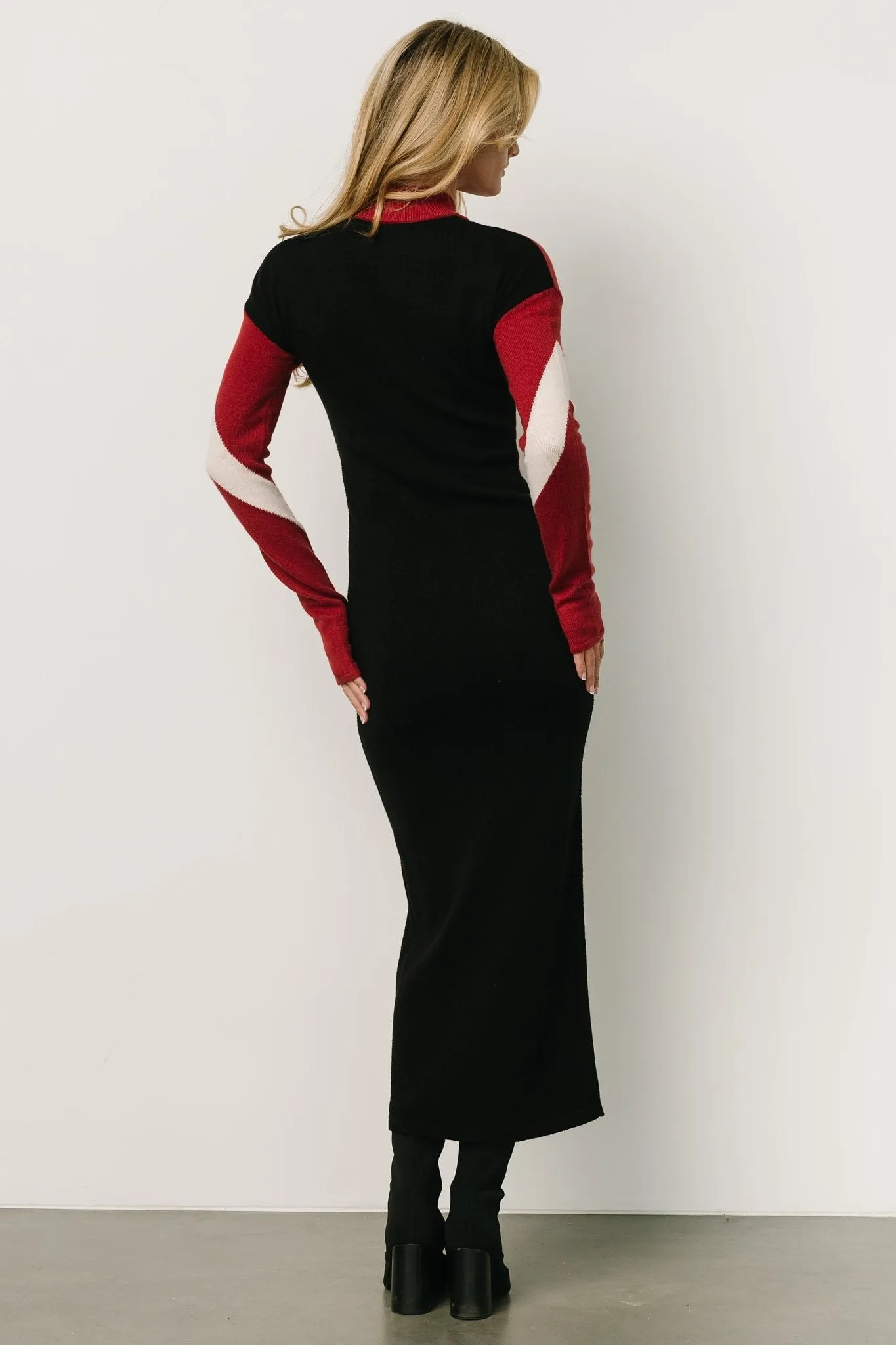 Squires Sweater Dress | Red + Black sold by Baltic Born product image thumbnail 4