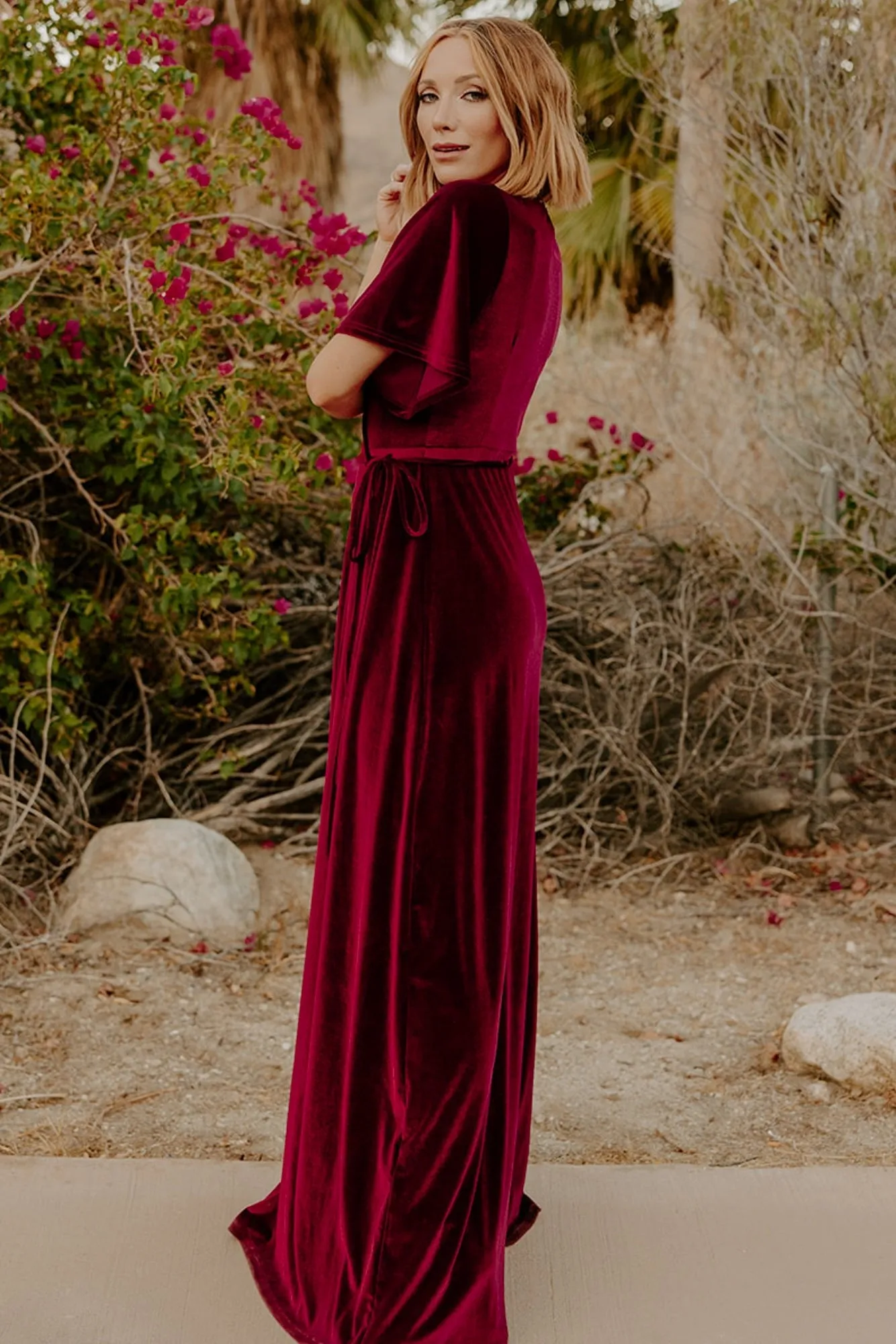 Meghan Velvet Wrap Maxi Dress | Mulberry sold by Baltic Born product image thumbnail 5