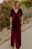Meghan Velvet Wrap Maxi Dress | Mulberry sold by Baltic Born