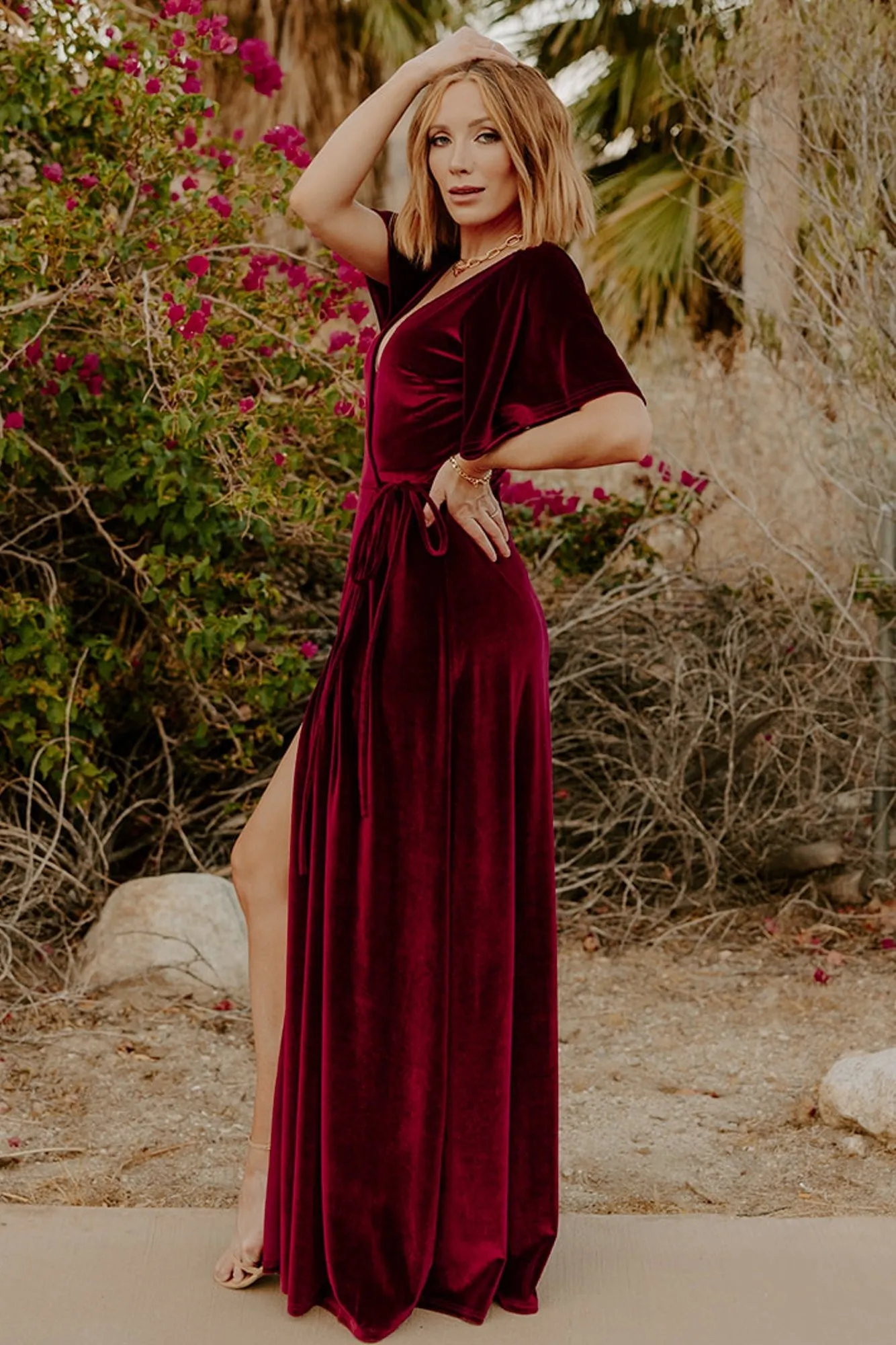 Meghan Velvet Wrap Maxi Dress | Mulberry sold by Baltic Born product image thumbnail 3