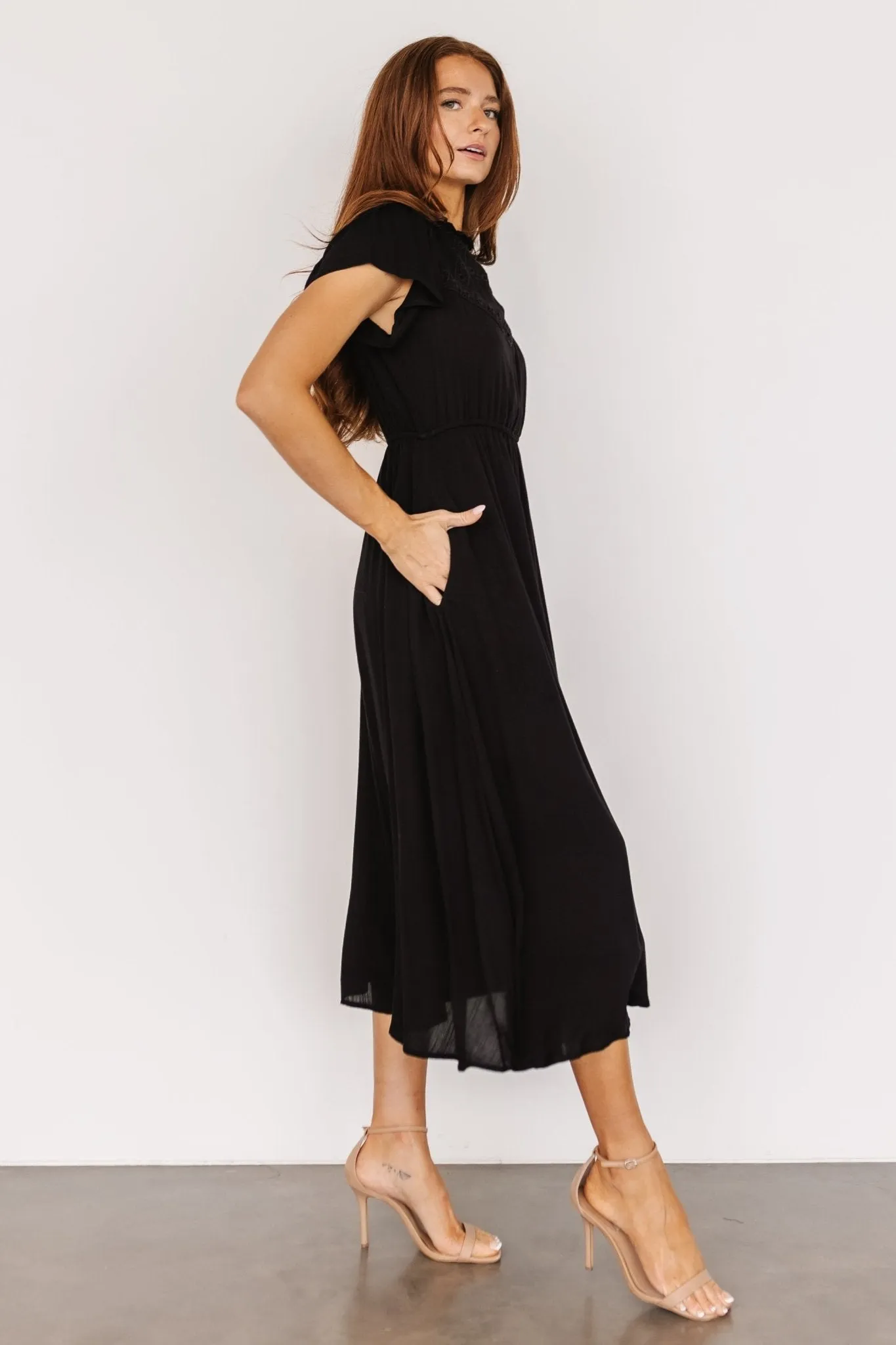 Prestyn Midi Dress | Black sold by Baltic Born product image thumbnail 5