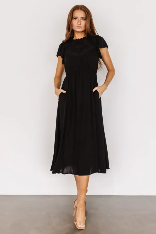 Prestyn Midi Dress | Black sold by Baltic Born