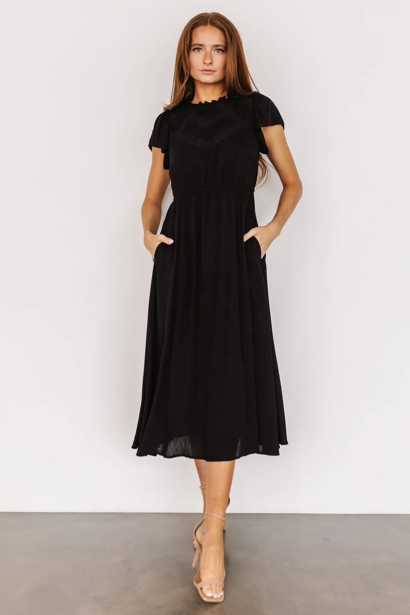 Prestyn Midi Dress | Black sold by Baltic Born