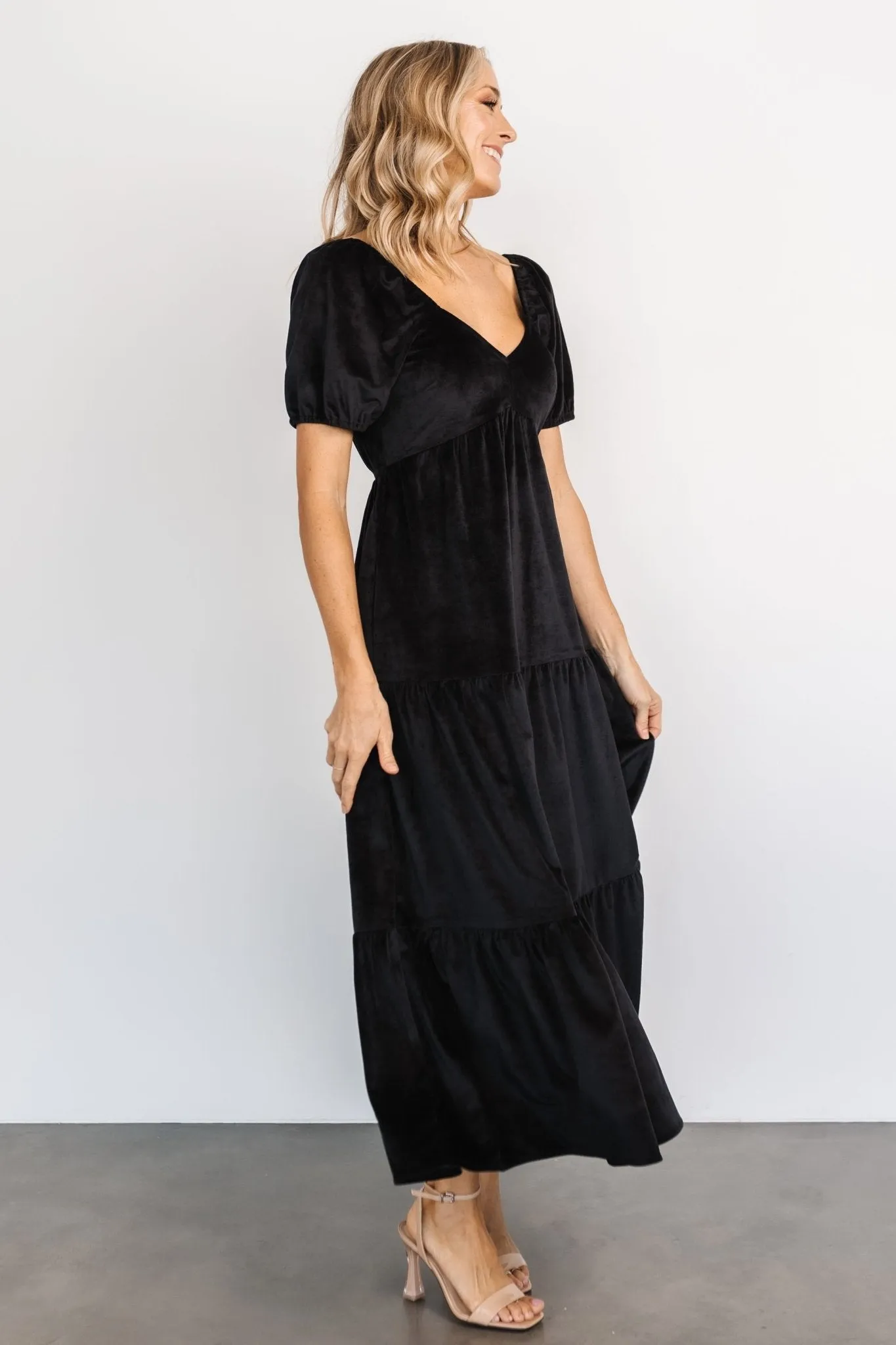Kenli Velvet Maxi Dress | Black sold by Baltic Born product image thumbnail 3
