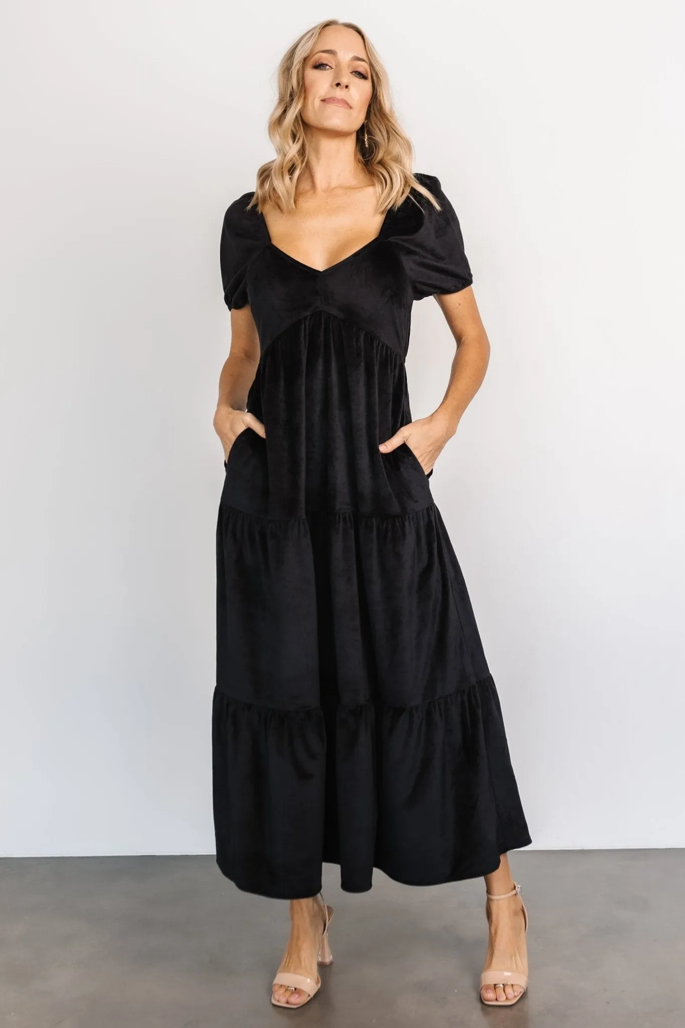 Kenli Velvet Maxi Dress | Black sold by Baltic Born product image thumbnail 5