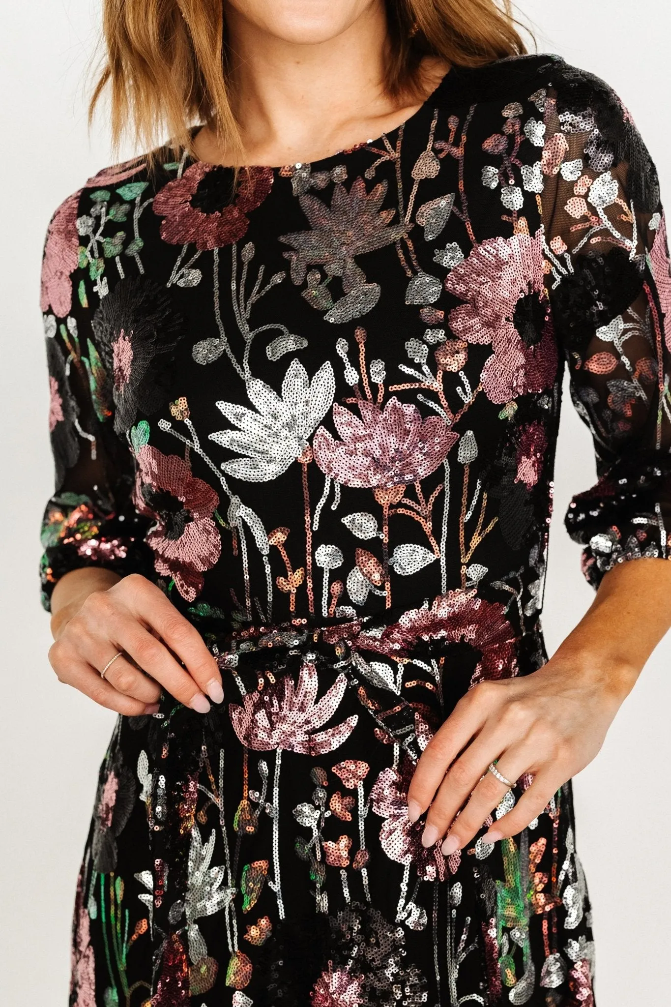 Destiny Sequin Maxi Dress | Black Multi sold by Baltic Born product image thumbnail 2