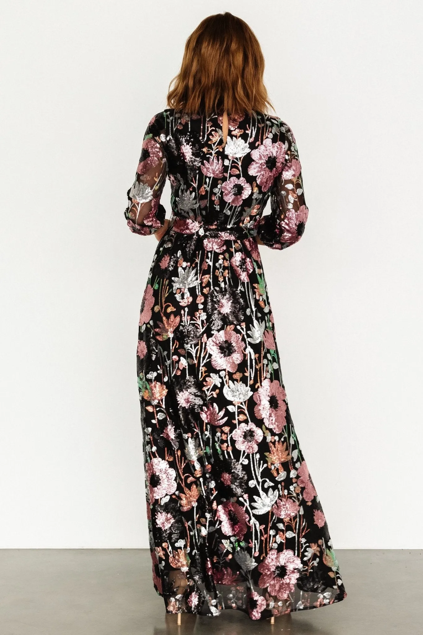 Destiny Sequin Maxi Dress | Black Multi sold by Baltic Born product image thumbnail 5