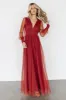 Layla Tulle Maxi Dress | Terracotta sold by Baltic Born