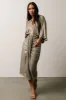 Ciara Ruched Midi Dress | Silver Metallic sold by Baltic Born