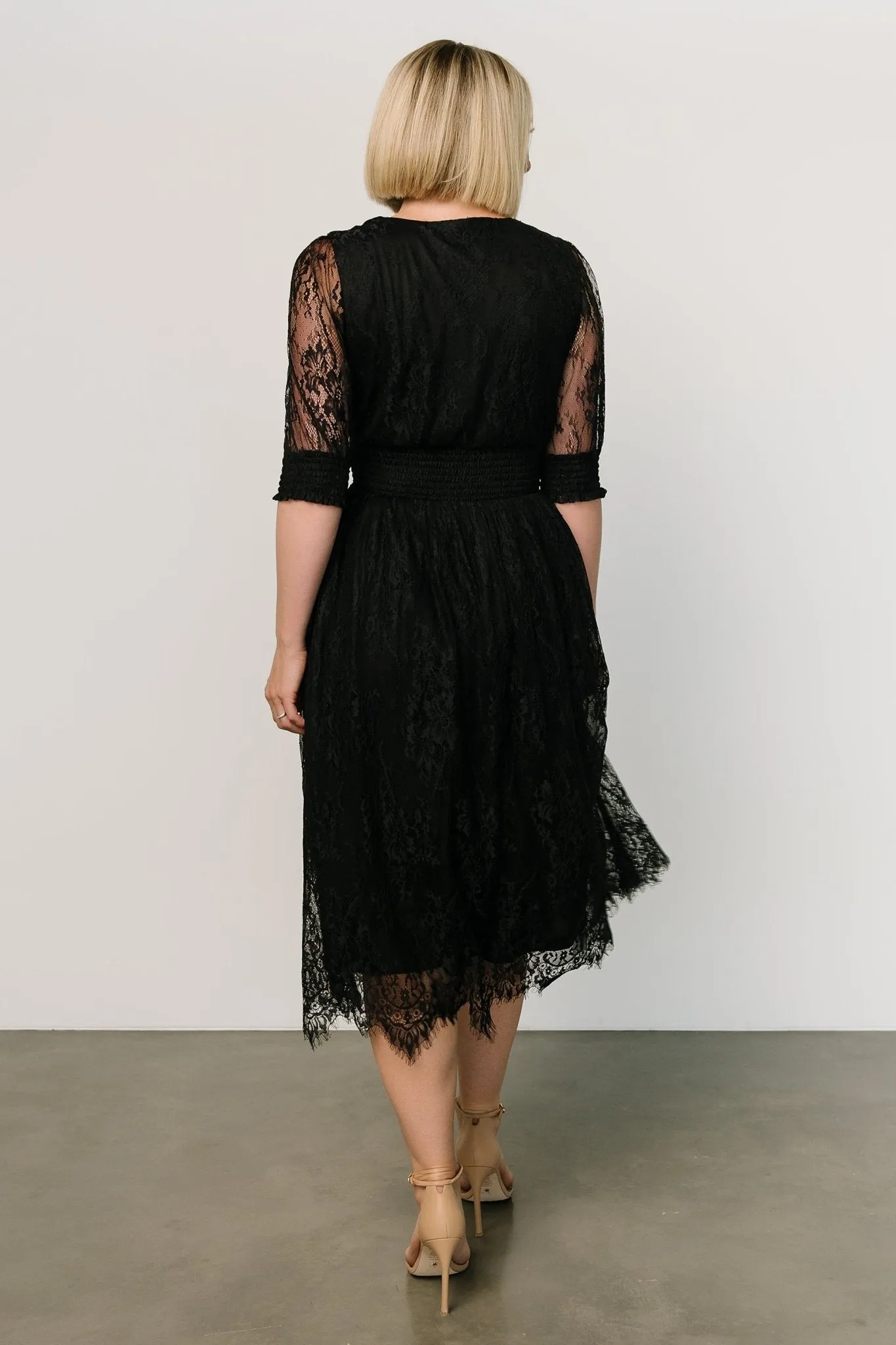 Elaina Lace Midi Dress | Black sold by Baltic Born product image thumbnail 5