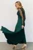 Adalaide Long Sleeve Maxi Dress | Dark Green sold by Baltic Born