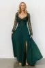 Adalaide Long Sleeve Maxi Dress | Dark Green sold by Baltic Born