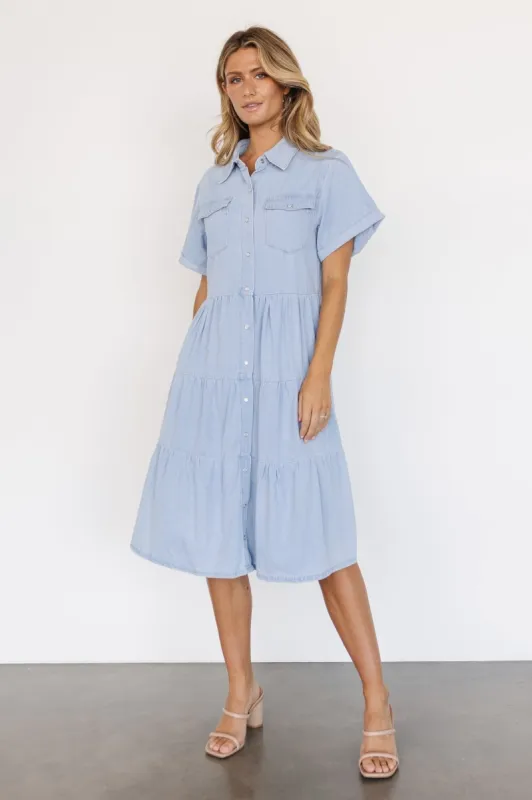 Belmont Denim Midi Dress | Blue sold by Baltic Born