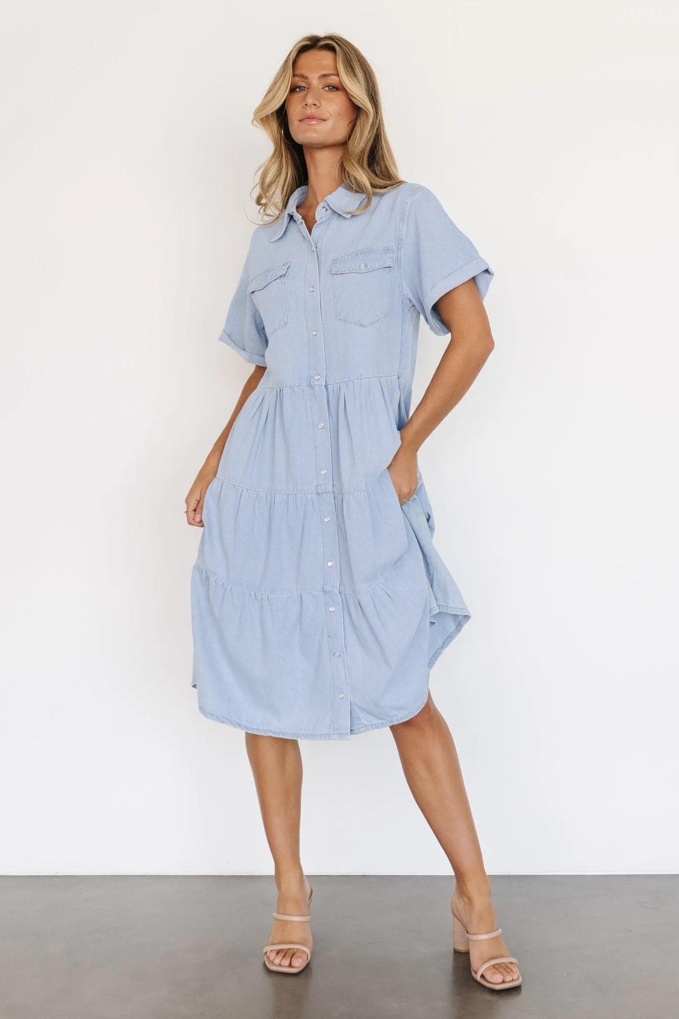Belmont Denim Midi Dress | Blue sold by Baltic Born product image thumbnail 5
