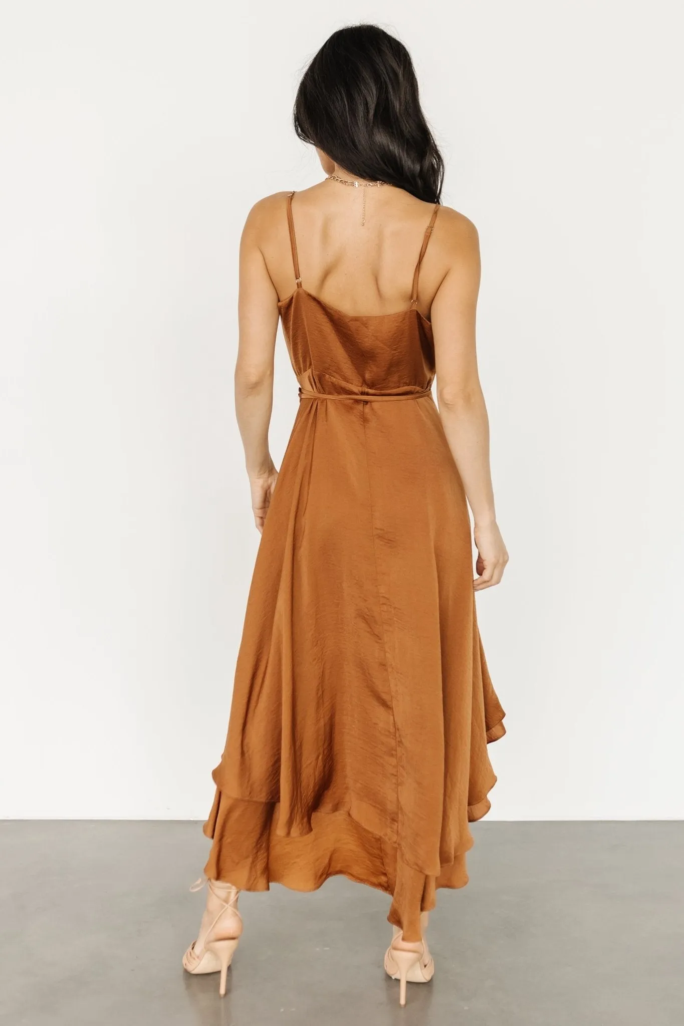 Steffi Tulip Wrap Dress | Bronze sold by Baltic Born product image thumbnail 4