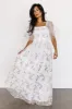 Cassandra Tulle Maxi Dress | Metallic White sold by Baltic Born