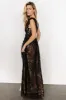 Arlene Shimmer Gown | Black + Nude sold by Baltic Born