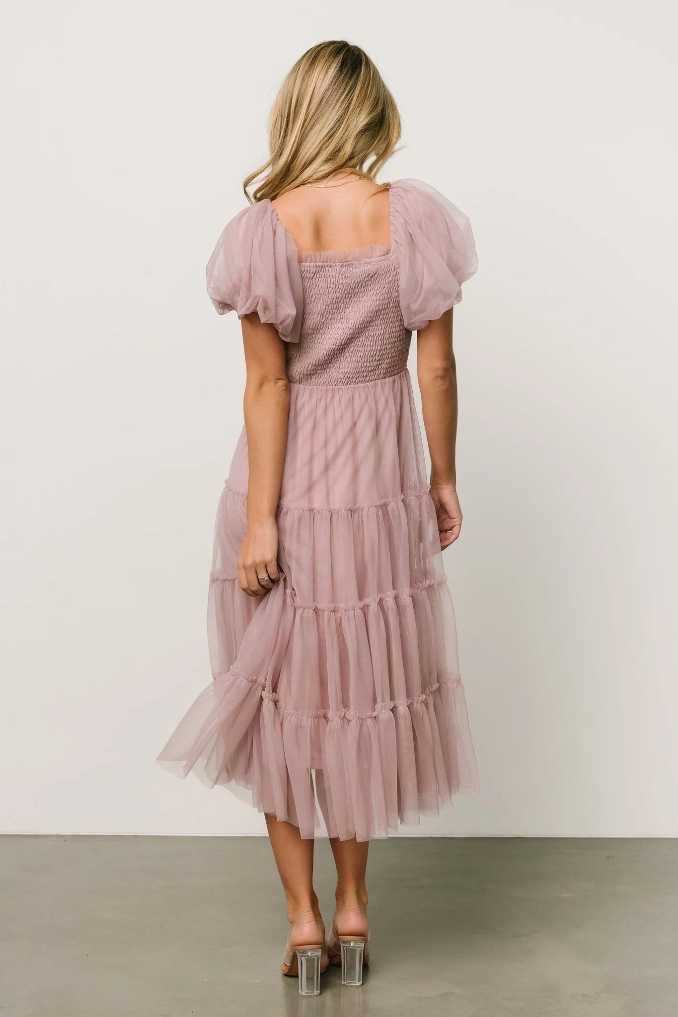 Liv Tulle Midi Dress | Dusty Lilac sold by Baltic Born product image thumbnail 4