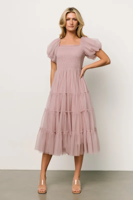 Liv Tulle Midi Dress | Dusty Lilac made by Listicle