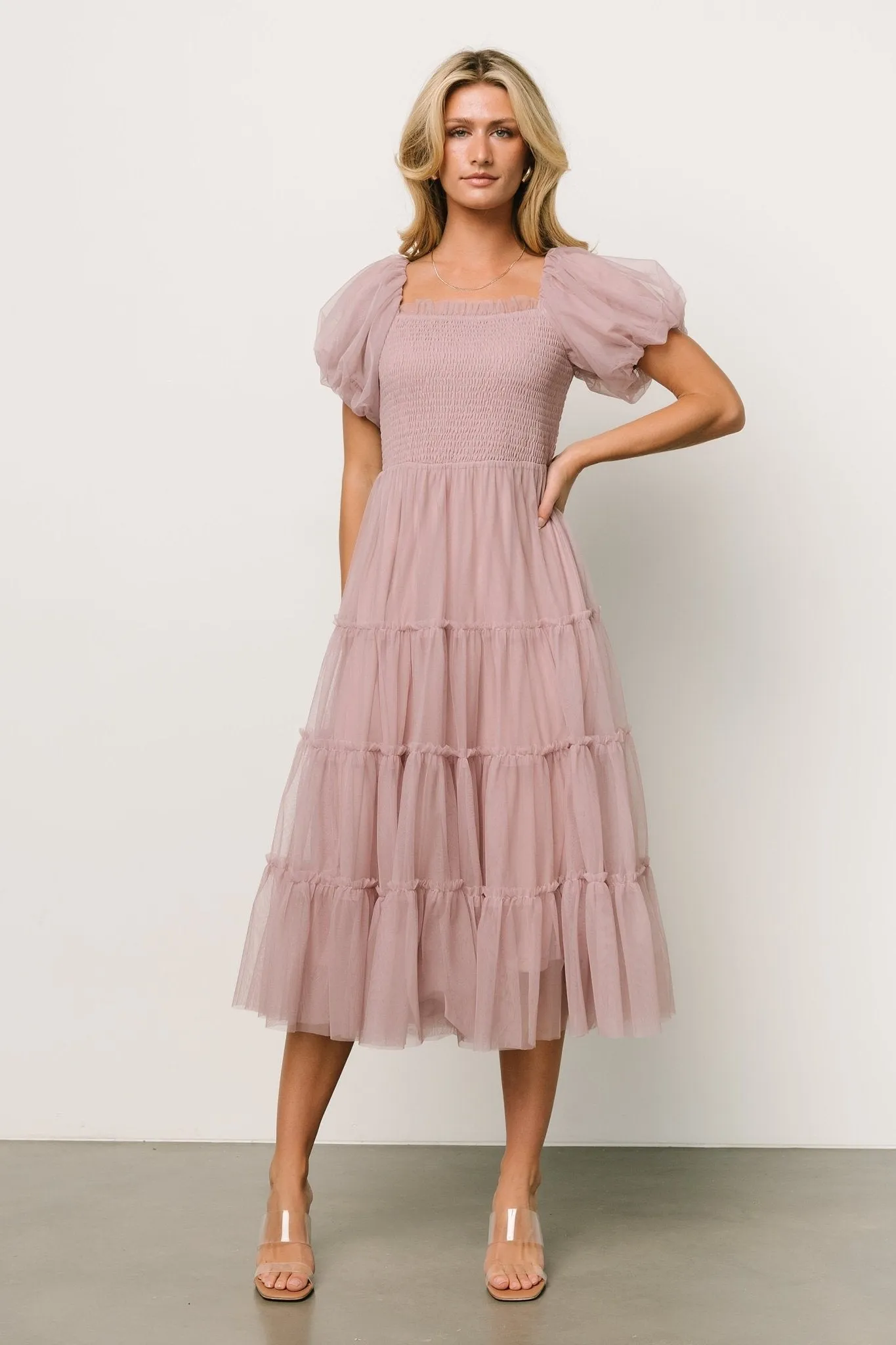 Liv Tulle Midi Dress | Dusty Lilac sold by Baltic Born