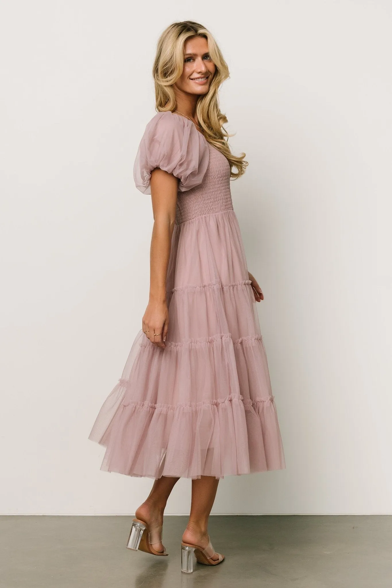 Liv Tulle Midi Dress | Dusty Lilac sold by Baltic Born product image thumbnail 5
