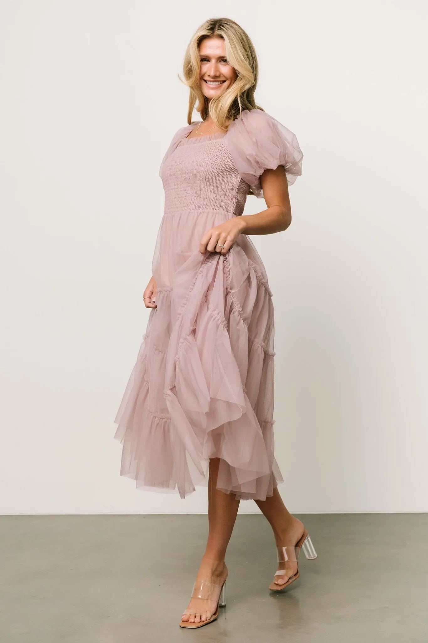 Liv Tulle Midi Dress | Dusty Lilac sold by Baltic Born product image thumbnail 3