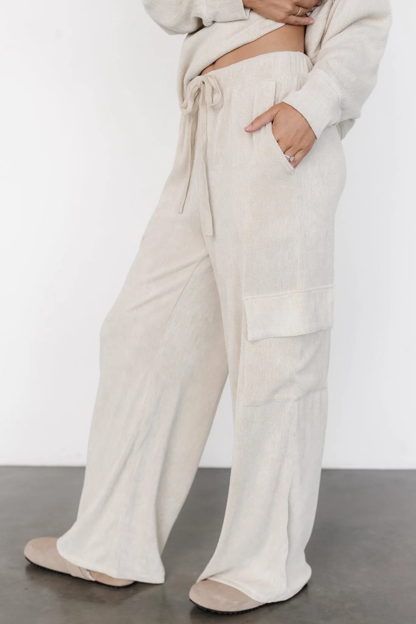 Portland Knit Cargo Pants | Natural sold by Baltic Born product image thumbnail 2