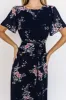 Naomi Short Sleeve Maxi Dress | Navy Floral sold by Baltic Born