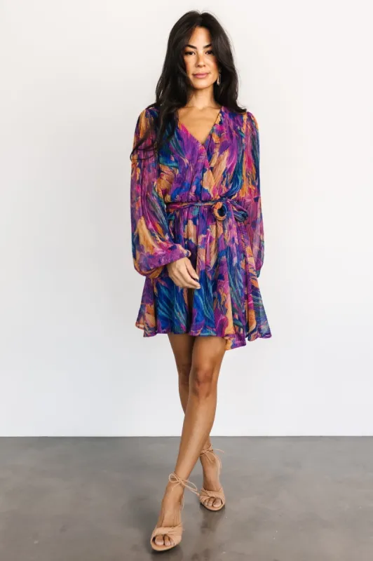 Rev Mini Dress | Blue Multi made by Flying Tomato