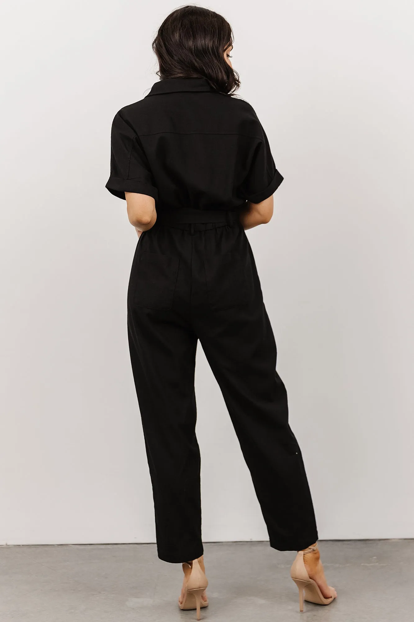 Dallas Button Up Jumpsuit | Black sold by Baltic Born product image thumbnail 3