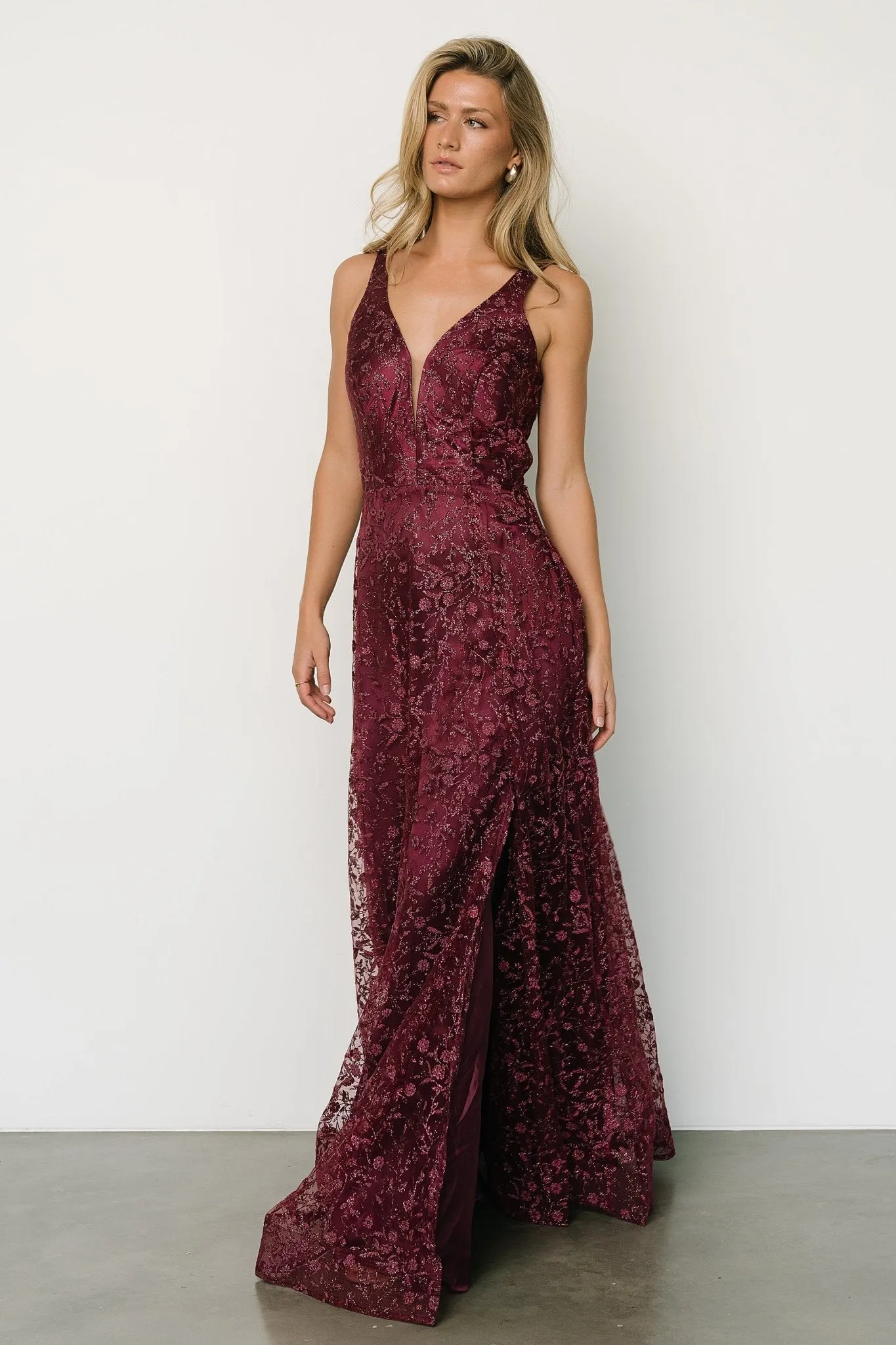 Eliana Shimmer Gown | Wine sold by Baltic Born product image thumbnail 4