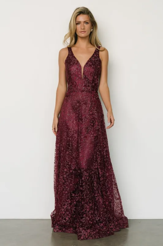 Eliana Shimmer Gown | Wine sold by Baltic Born